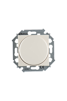 Simon 15 Бежевый Светорегулятор поворотно-нажимной, проходной, 500Вт, 230В, винт.зажим - фото 24543