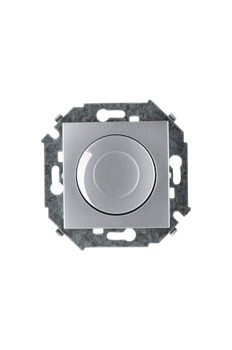 Simon 15 Алюминий Светорегулятор поворотно-нажимной, 500Вт, 230В, винт.зажим - фото 24545