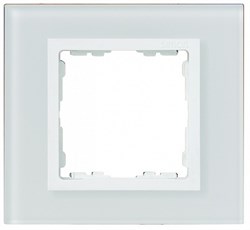 Simon 82 Centr. Белый/Белый(стекло) Рамка с суппортом на 5 узких модулей - фото 24786
