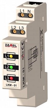 Zamel Сигнализатор световой 3Ф желт-зел-красн IP20 на DIN рейку - фото 25129