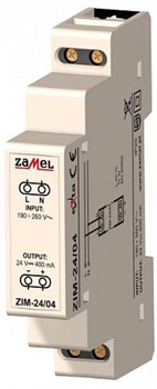 Zamel Блок питания импульсный 230VAC/24VDC 400мА IP20 на DIN рейку 1мод - фото 25178