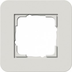 Gira серия E3 Светло-серый/белый глянцевый Рамка 1-ая - фото 26397