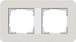 Gira серия E3 Светло-серый/белый глянцевый Рамка 2-ая - фото 26398