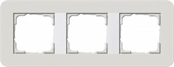 Gira серия E3 Светло-серый/белый глянцевый Рамка 3-ая - фото 26399