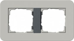 Gira серия E3 Серый/антрацит Рамка 2-ая - фото 26433