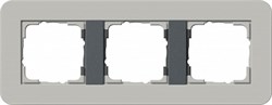 Gira серия E3 Серый/антрацит Рамка 3-ая - фото 26434