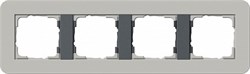 Gira серия E3 Серый/антрацит Рамка 4-ая - фото 26435