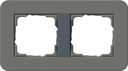 Gira серия E3 Темно-серый/антрацит Рамка 2-ая - фото 26443