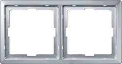 Рамка 2-ая (двойная), Schneider Electric, Серия MERTEN, Алюминий - фото 26574