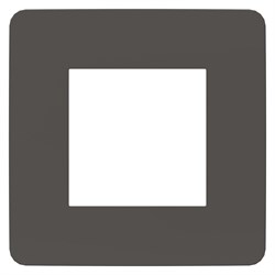 Рамка 1-ая (одинарная), Schneider Electric, Серия Unica Studio, Дымчато-серый/Антрацит - фото 26748