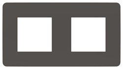 Рамка 2-ая (двойная), Schneider Electric, Серия Unica Studio, Дымчато-серый/Антрацит - фото 26750