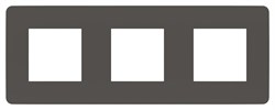 Рамка 3-ая (тройная), Schneider Electric, Серия Unica Studio, Дымчато-серый/Антрацит - фото 26752