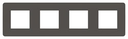 Рамка 4-ая (четверная), Schneider Electric, Серия Unica Studio, Дымчато-серый/Антрацит - фото 26754