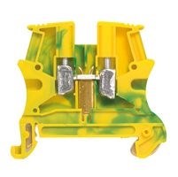 Винтовая клемма Viking 3 - заземляющая - однополюсная - металлическое основание - шаг 10 мм - желто-зеленый - фото 31746