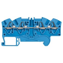 Пружинная клемма Viking 3 - однополюсная - 3 проводника - шаг 6 мм - синий (37244) - фото 32290