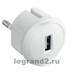 Зарядное устройство Legrand 220V, USB, 1,5A (белый) - фото 32470