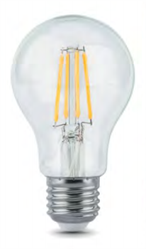 Лампа Gauss LED Filament A60 E27 6W 2700К 1/10/40 - фото 33930