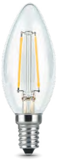 Лампа Gauss LED Filament Candle E14 5W 4100К 1/10/50 - фото 34169
