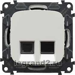 Розетка RJ11+RJ45 Кат.6 UTP 
                        Legrand Valena Allure (белый) - фото 35095