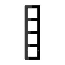 Jung A Flow - Рамка 4-ая, цвет черный - фото 38513