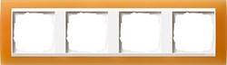 Рамка 4-пост для центральных вставок белого цвета, Gira Event Оранжевый - фото 3885