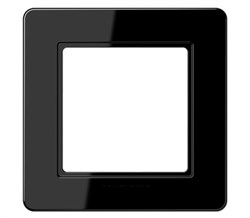 Jung A Flow - Рамка 1-ая, цвет матовый черный - фото 39484