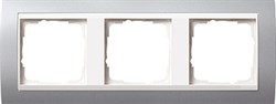 Рамка 3-поста для центральных вставок белого цвета, Gira Event Алюминий - фото 4030