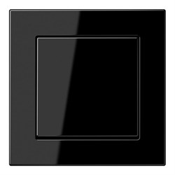 Выключатель 1-клавишный, матовый черный - фото 41036