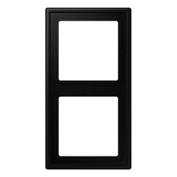 LS990 Рамка 2-ная, цвет матовый черный - фото 41453