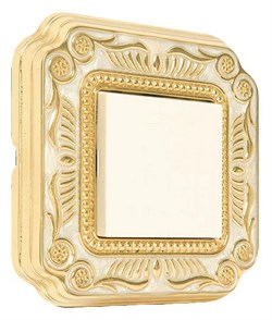 Рамка 1-ая Fede Smalto Italiano Firenze Gold White Patina FD01361OPEN IP20 - фото 42561