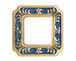 Рамка 1-ая Fede Smalto Italiano Siena Blue Sapphire FD01351AZEN IP20 - фото 42564