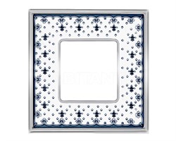 Рамка 1-ая Fede Vintage Porcelain Black Lys/Светлый хром FD01341NECB IP20 - фото 42586