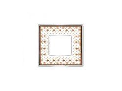 Рамка 1-ая Fede Vintage Porcelain Brown Lys/Светлый хром FD01341MACB IP20 - фото 42591