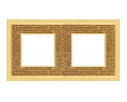 Рамка 2-ая Fede Crystal De Luxe Art Swarovski Real Gold FD01292OR IP20 - фото 42610