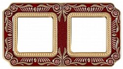 Рамка 2-ая Fede Smalto Italiano Firenze Ruby Red FD01362ROEN IP20 - фото 42661