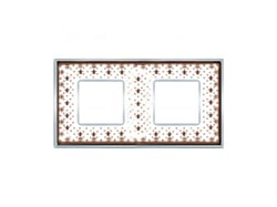 Рамка 2-ая Fede Vintage Porcelain Brown Lys/Светлый хром FD01342MACB IP20 - фото 42689