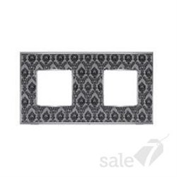 Рамка 2-ая Fede Vintage Tapestry Decor Noir/Светлый хром FD01322DNCB IP20 - фото 42695