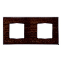 Рамка 2-ая Fede Vintage Wood Венге/Хром FD01312WCB IP20 - фото 42698