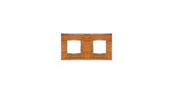 Рамка 2-ая Fede Vintage Wood Вишня/Хром FD01312CCB IP20 - фото 42700