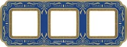 Рамка 3-ая Fede Smalto Italiano Firenze Blue Sapphire FD01363AZEN IP20 - фото 42752