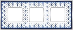 Рамка 3-ая Fede Vintage Porcelain Blue Lys/Светлый хром FD01343AZCB IP20 - фото 42782