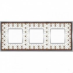 Рамка 3-ая Fede Vintage Porcelain Brown Lys/Светлый хром FD01343MACB IP20 - фото 42784