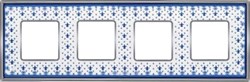 Рамка 4-ая Fede Vintage Porcelain Blue Lys/Светлый хром FD01344AZCB IP20 - фото 42866