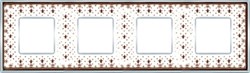 Рамка 4-ая Fede Vintage Porcelain Brown Lys/Светлый хром FD01344MACB IP20 - фото 42868