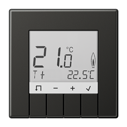 Терморегулятор теплого пола, электронный,  Антрацит (TRUDAL231AN) - фото 43380