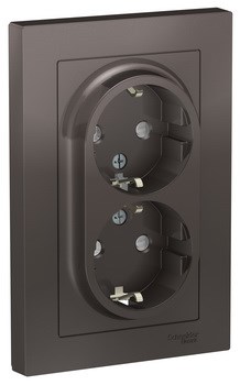 Розетка двойная со шторками с заземлением ATN000626 Schneider Electric - фото 45259