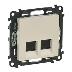 Розетка компьютерная RJ45 2 выхода Кат.5е UTP Legrand Valena Life 753041+755421 - фото 45893