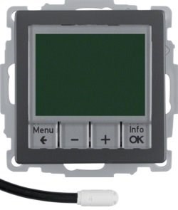 Программируемый терморегулятор с датчиком теплого пола 161 | 20446086 Berker - фото 46537