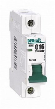 Автоматический выключатель DEKraft ВА-101 1А 1п 11049DEK, 4.5кА, C - фото 47453