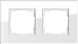 Рамка 2-пост, Gira Esprit Белое стекло 021212 - фото 5845